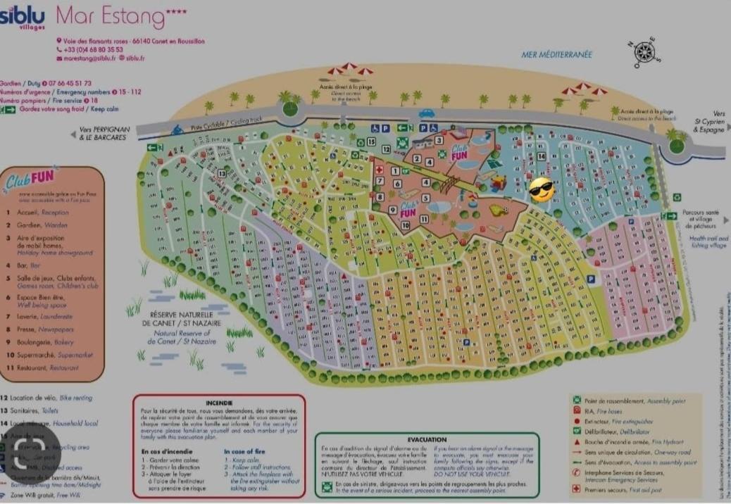 Mobil-Home Le Cocon Fun Pass Non Inclus Canet-en-Roussillon Esterno foto