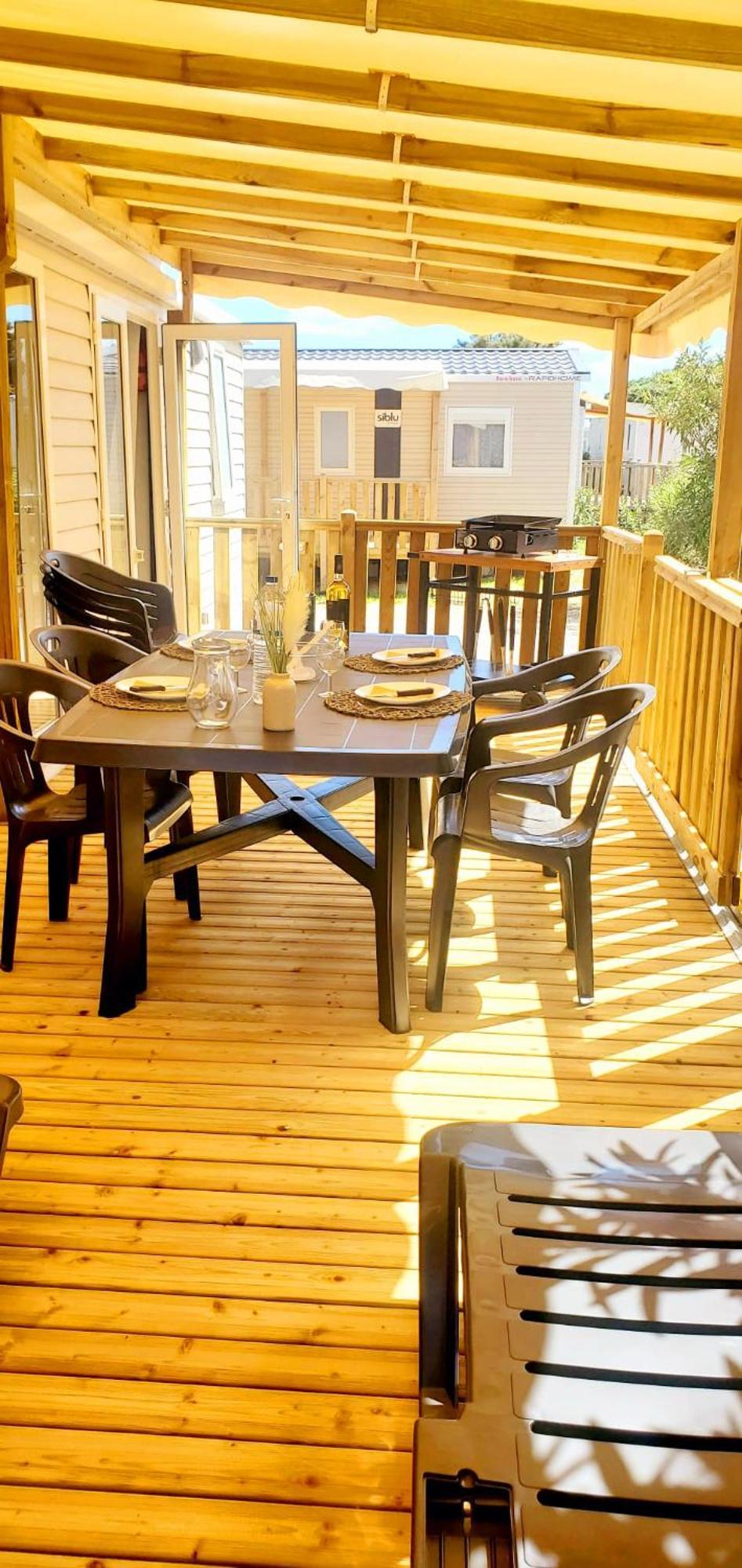 Mobil-Home Le Cocon Fun Pass Non Inclus Canet-en-Roussillon Esterno foto
